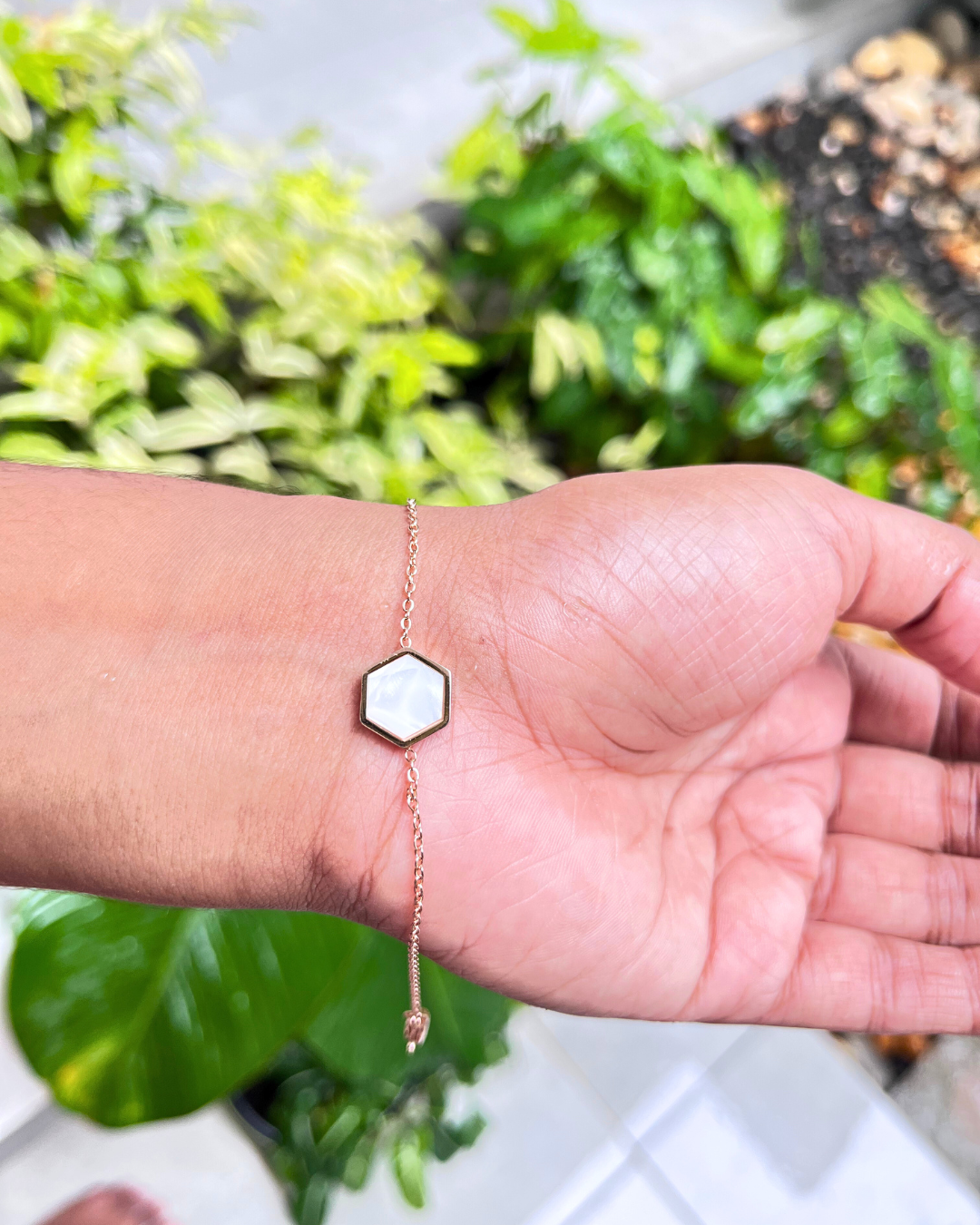 Dual Sided Hexa Bracelet (Black & White)