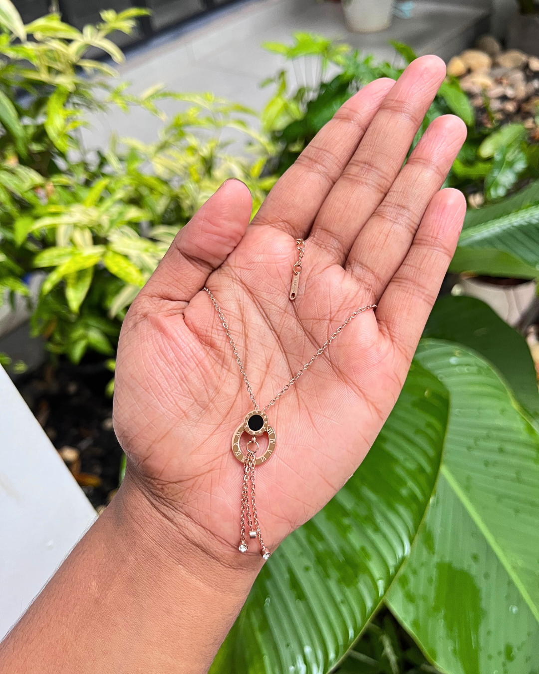 Roman numeral necklace