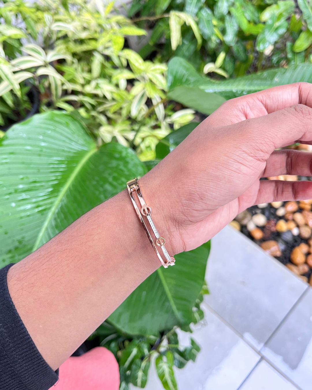 Rose Gold Bracelet Cuff Bangles
