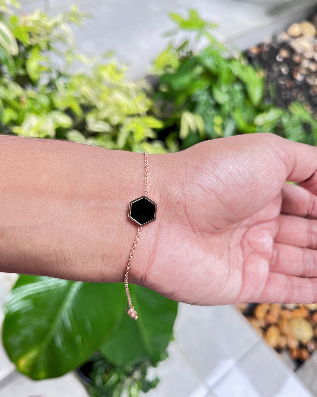 Dual Sided Hexa Bracelet (Black & White)